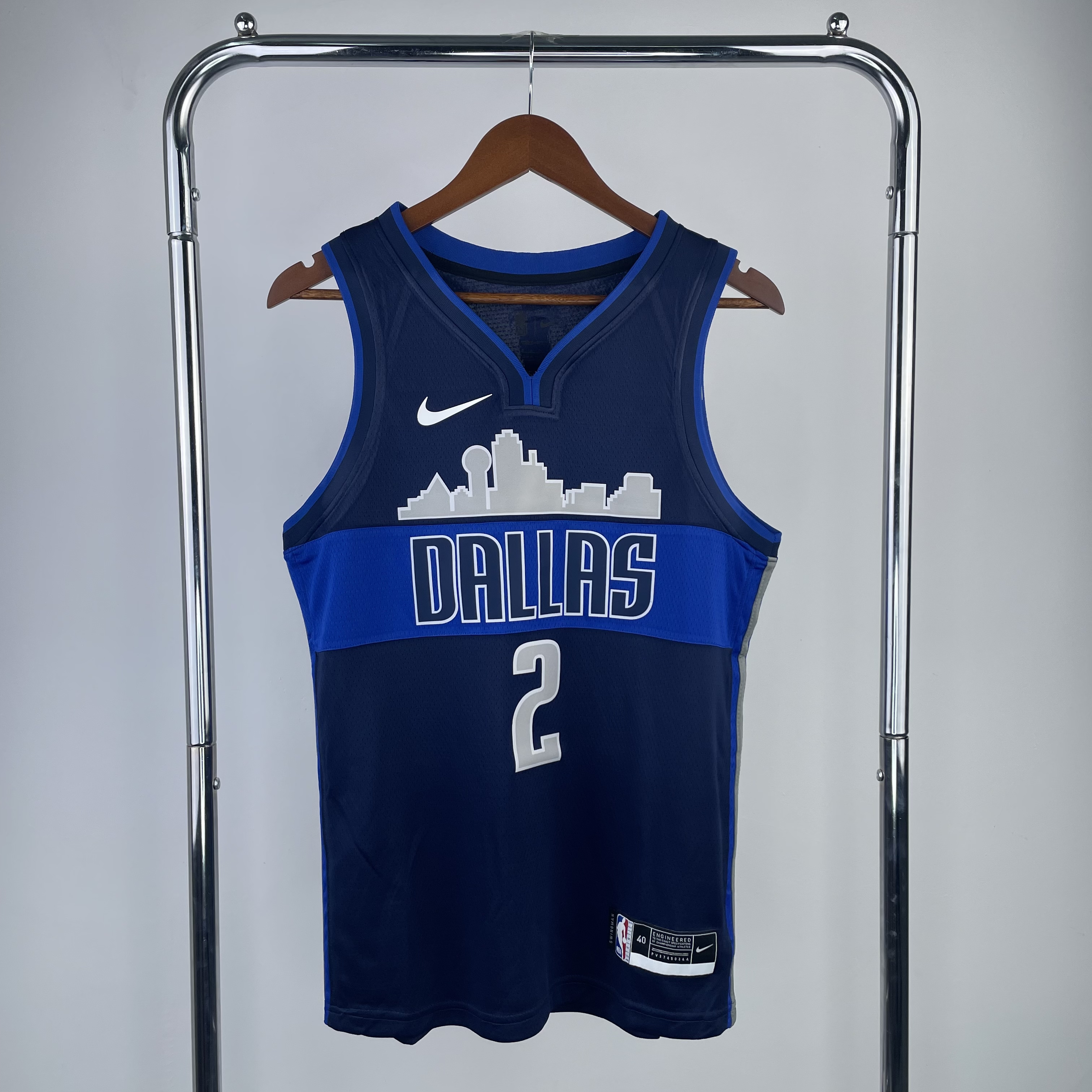 Men Dallas Mavericks #2 Irving Blue Season Nike 2023 NBA Jersey style 1->->NBA Jersey